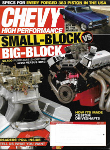 CHEVY HIGH PERFORMANCE 2007 JULY - 422 CI v 505 CI, HOW IT'S MADE DRIVESHAFTS